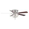 48″ Modern Reversible 5-Blade Crystal Flush Mount Ceiling Fan with Remote  |   Ceiling Fans Ceiling Fans Ceiling Fans