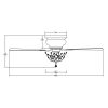 48″ Modern Reversible 5-Blade Crystal Flush Mount Ceiling Fan with Remote  |   Ceiling Fans Ceiling Fans Ceiling Fans