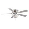 48″ Modern Reversible 5-Blade Crystal Flush Mount Ceiling Fan with Remote  |   Ceiling Fans Ceiling Fans Ceiling Fans