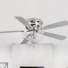 48″ Modern Reversible 5-Blade Crystal Flush Mount Ceiling Fan with Remote  |   Ceiling Fans Ceiling Fans Ceiling Fans