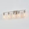 5-Light Dimmable Bathroom Vanity Light with Clear Glass Shade  |   Bathroom Lighting Bathroom Lighting Bathroom Lighting