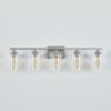 5-Light Dimmable Bathroom Vanity Light with Clear Glass Shade  |   Bathroom Lighting Bathroom Lighting Bathroom Lighting