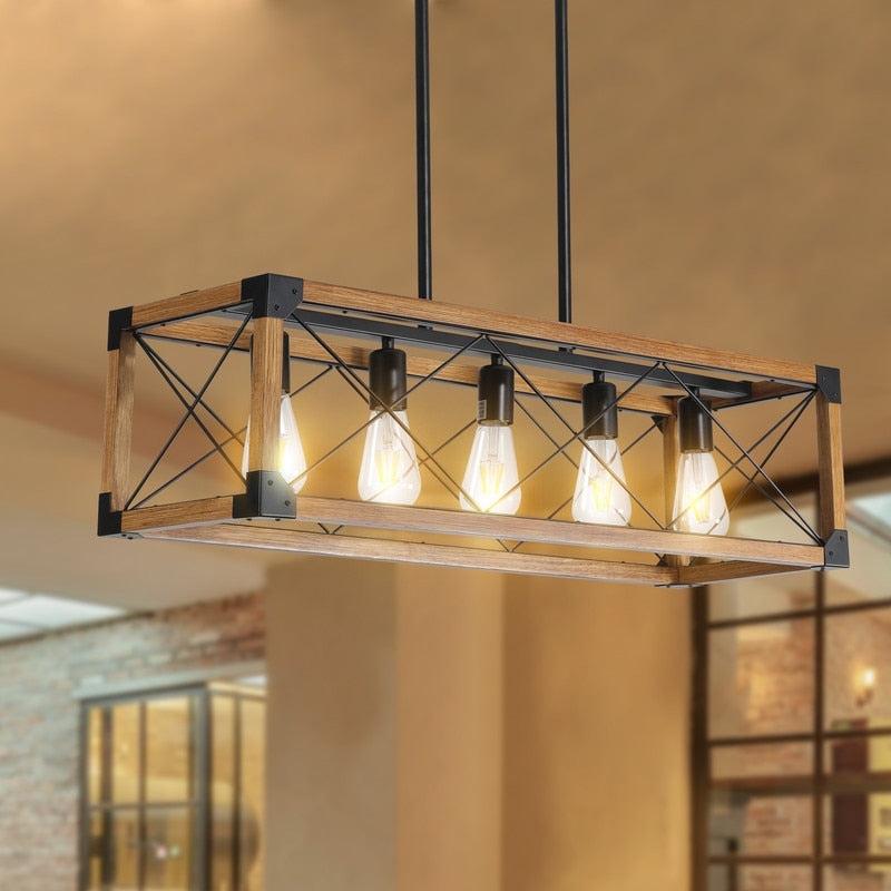 5-Light Retro Farmhouse Chandelier For Kitchen,Dining room  |   Chandeliers Ceiling Lighting Chandeliers