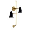 52174 Sylvia 2 Light 31″ Tall Hardwired or Plug-In Wall Sconce  |   Wall Sconces Wall Lighting Black/White