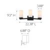 589150 Desta 3 Light 22″ Wide Bathroom Vanity Light  |   Bathroom Lighting Bathroom Lighting Bathroom Lighting