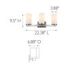 589150 Desta 3 Light 22″ Wide Bathroom Vanity Light  |   Bathroom Lighting Bathroom Lighting Bathroom Lighting