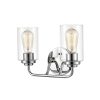 929 Lighting 2 Light Bathroom Vanity Fixture with Clear Glass Shades  |   Bathroom Lighting Bathroom Lighting Bathroom Lighting