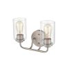 929 Lighting 2 Light Bathroom Vanity Fixture with Clear Glass Shades  |   Bathroom Lighting Bathroom Lighting Bathroom Lighting