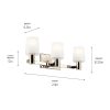 Adani 24 in. 3-Light Bathroom Vanity Light with Opal Glass  |   Bathroom Lighting Bathroom Lighting Bathroom Lighting