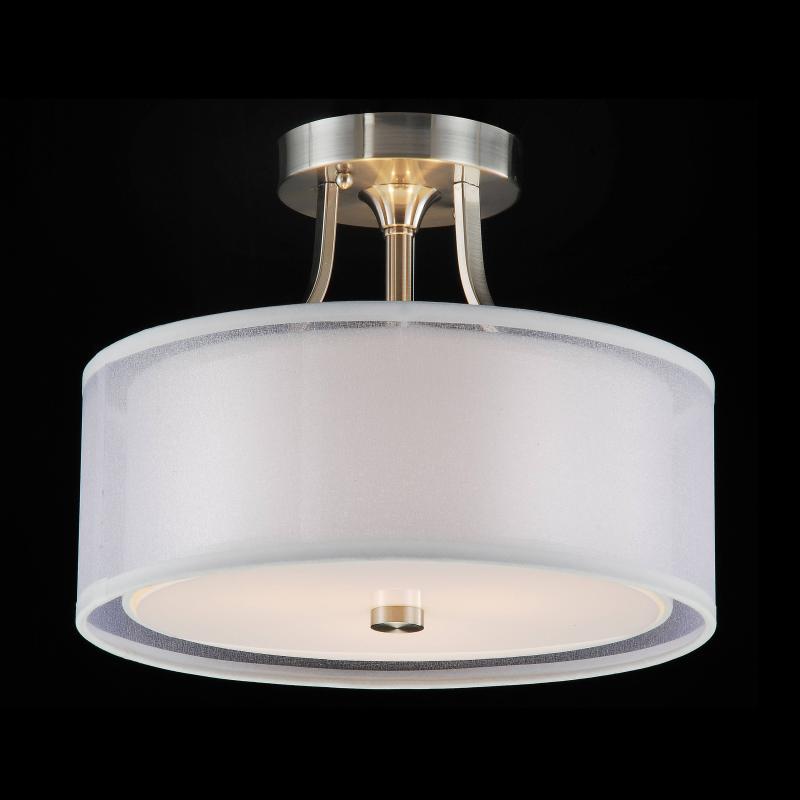 Altea 3-light Satin Nickel Flush Mount Chandelier  |   Semi-Flush Mount Ceiling Lights Ceiling Lighting Satin Nickel