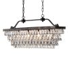 Antique Bronze 4-Light Rectangular Kitchen Island Lighting with Crystal Hanging – Antique Bronze  |   Kitchen Lighting Kitchen Lighting Antique Bronze