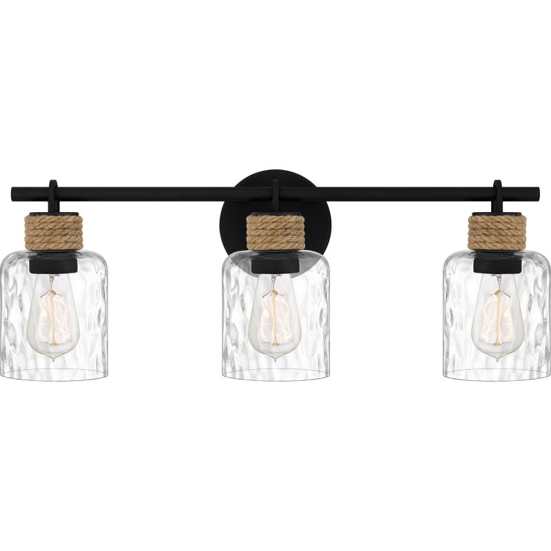 Baltic 3-Light Matte Black Vanity Light  |   Bathroom Lighting Bathroom Lighting Bathroom Lighting