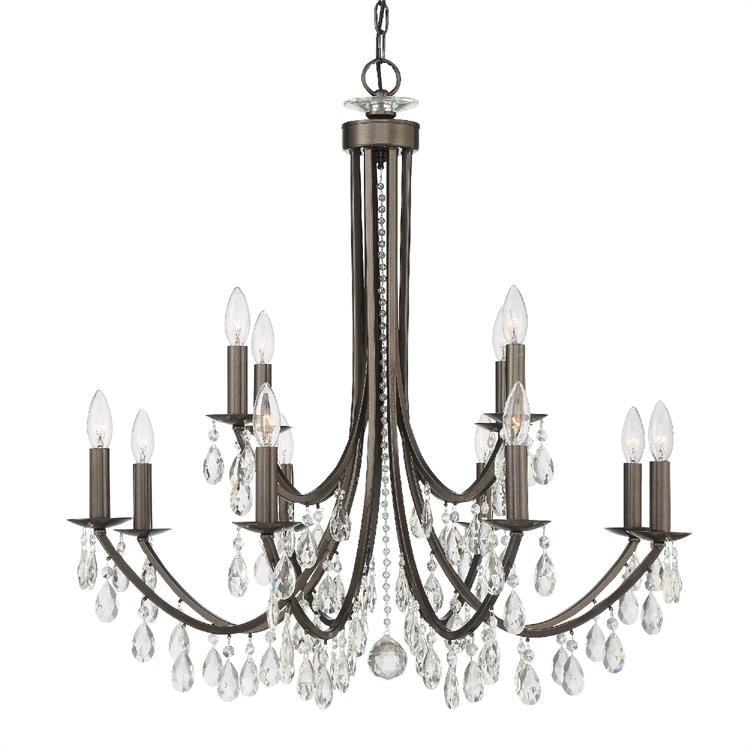 Bridgehampton 12 Light Vibrant Bronze Chandelier – 32” W x 30.75” H  |   Chandeliers Ceiling Lighting Chandeliers