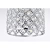 Chrome 1-Light Round Beaded Drum Pendant with Crystals  |   Kitchen Lighting Kitchen Lighting Chrome