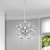 Clara Mini Pendant 6-light Sputnik Clear Crystal Balls Pendant Chandelier  |   Kitchen Lighting Kitchen Lighting Chrome