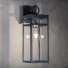 1 Light Black Outdoor Wall Lantern Coach Sconces Light with Clear Glass and built-in GFCI Outlets (1-Pack）  |   Outdoor Wall Lighting Outdoor Wall Lighting Matte Black