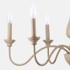 CO-Z 6-Light French Farmhouse Chandelier – Beige  |   Chandeliers Ceiling Lighting Beige