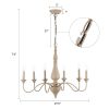 CO-Z 6-Light French Farmhouse Chandelier – Beige  |   Chandeliers Ceiling Lighting Beige