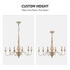 CO-Z 6-Light French Farmhouse Chandelier – Beige  |   Chandeliers Ceiling Lighting Beige