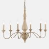 CO-Z 6-Light French Farmhouse Chandelier – Beige  |   Chandeliers Ceiling Lighting Beige