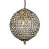 DancyHome 1/3-Light Retro Antique Gold Crystal Globe Chandelier Small Sphere Pendant Light – Antique Gold  |   Kitchen Lighting Kitchen Lighting Kitchen Lighting