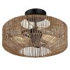 Dorn 2-Light Bohemian Jute Rope Semi-Flush Mount – W14″x H10″ – 14 in. W  |   Semi-Flush Mount Ceiling Lights Ceiling Lighting Semi-Flush Mount Ceiling Lights