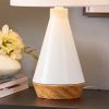 Elise White and Wood Grain Lamp – Set of 2  |   Lamp Sets Lamp Sets Lamp Sets