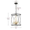 Farmhouse 3-Light Metal Cylinder Frame Pendant Lighting Fixture for Kitchen Island  |   Kitchen Lighting Kitchen Lighting Kitchen Lighting