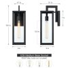 Forti 18.5″H 1-Light Black Outdoor Wall Sconce Lantern Light  |   Outdoor Wall Lighting Outdoor Wall Lighting Outdoor Wall Lighting