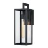 Forti 18.5″H 1-Light Black Outdoor Wall Sconce Lantern Light  |   Outdoor Wall Lighting Outdoor Wall Lighting Outdoor Wall Lighting