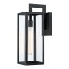 Forti 18.5″H 1-Light Black Outdoor Wall Sconce Lantern Light  |   Outdoor Wall Lighting Outdoor Wall Lighting Outdoor Wall Lighting