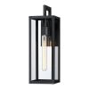 Forti 18.5″H 1-Light Black Outdoor Wall Sconce Lantern Light  |   Outdoor Wall Lighting Outdoor Wall Lighting Outdoor Wall Lighting