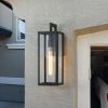 Forti 18.5″H 1-Light Black Outdoor Wall Sconce Lantern Light  |   Outdoor Wall Lighting Outdoor Wall Lighting Outdoor Wall Lighting