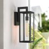 Forti 18.5″H 1-Light Black Outdoor Wall Sconce Lantern Light  |   Outdoor Wall Lighting Outdoor Wall Lighting Outdoor Wall Lighting